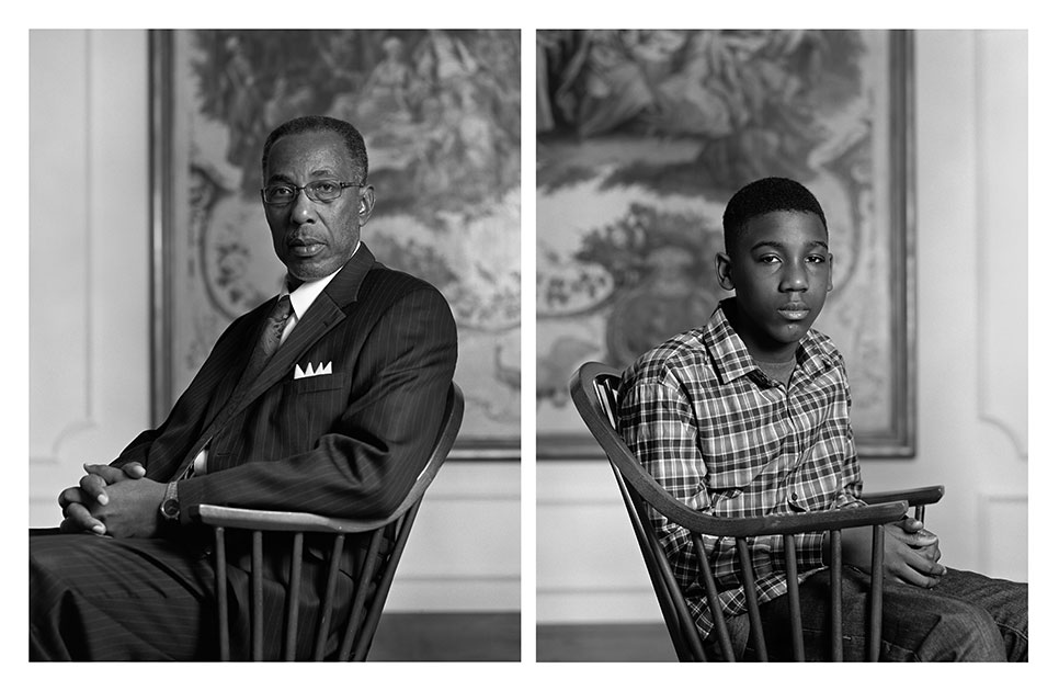 Don Sledge and Moses Austin, inkjet prints, 2012. © Dawoud Bey