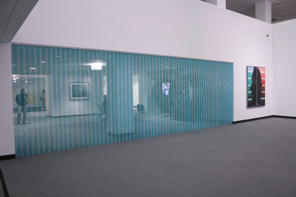 (Left) Felix Gonzalez-Torres and (right) Roger Brown. Installation view. Photo by Sixty Inches From Center. 