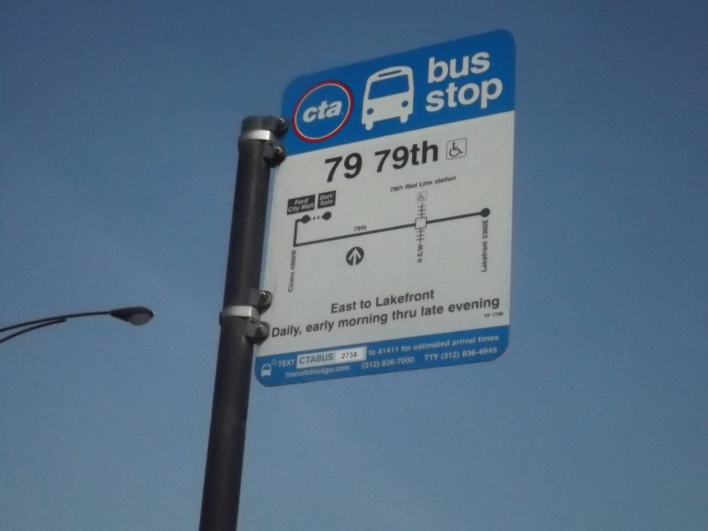 79 th Bus sign