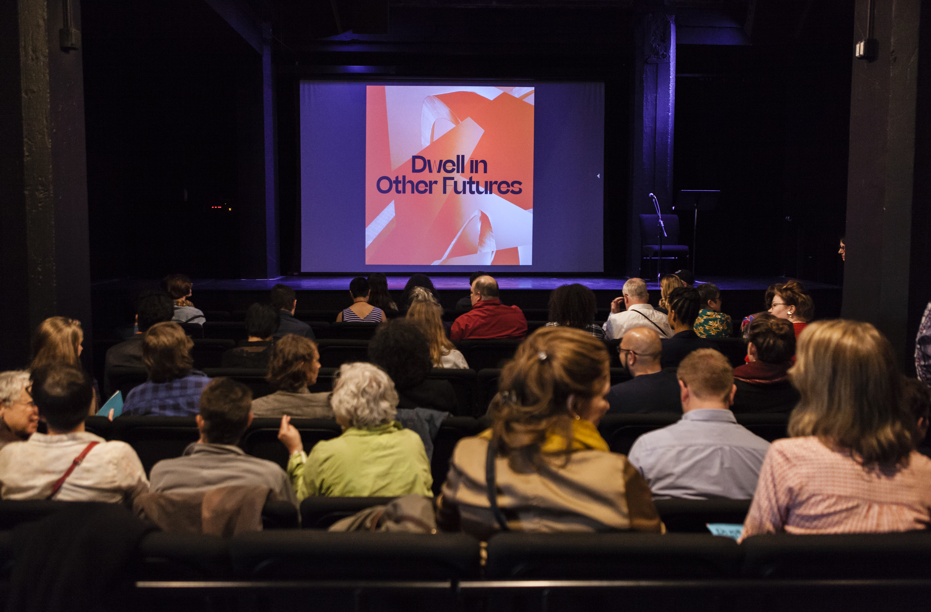 Theater during “The Autumnal City: Conversations with Samuel R. Delany,”presented as a part of Dwell In Other Futures: Art / Urbanism / Midwest. .ZACK, St. Louis. April 27, 2018. Photo by David Johnson