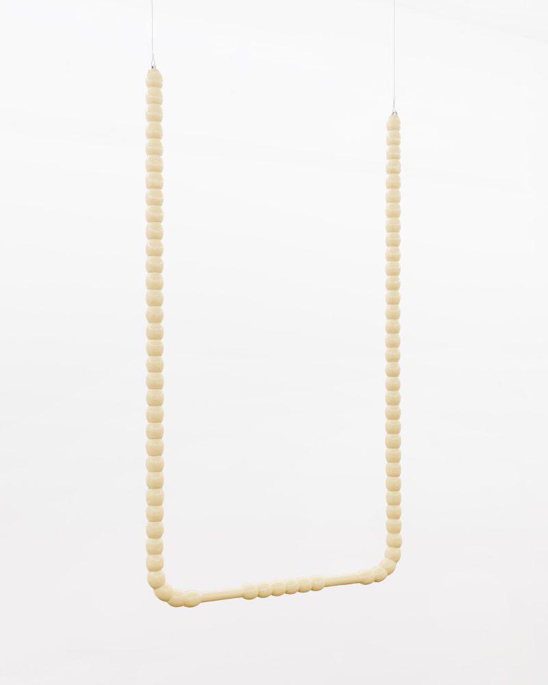 Image: Gordon Hall’s “Turned Hanging Bar (Beige),” courtesy Document Gallery. 