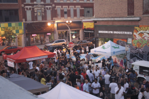 Image: A birds eye view of the 9th Annual Silver Room Sound System Block Party: A Better World on Saturday, July 16th, 2011. Photo by Tempestt Hazel.