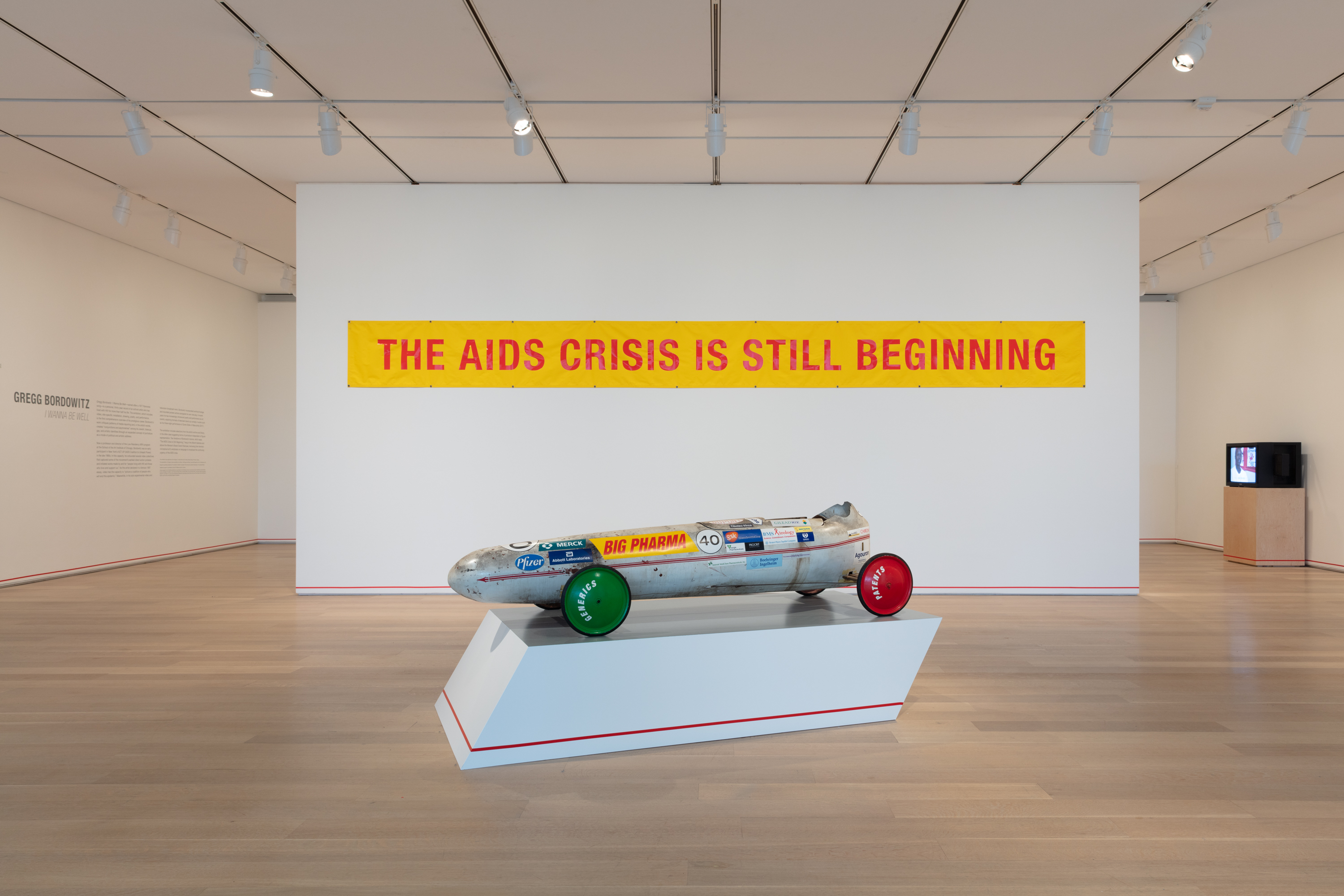 Image: Installation shot of Gregg Bordowitz: I Wanna Be Well, 2019. © Gregg Bordowitz. Image courtesy of the Art Institute of Chicago.