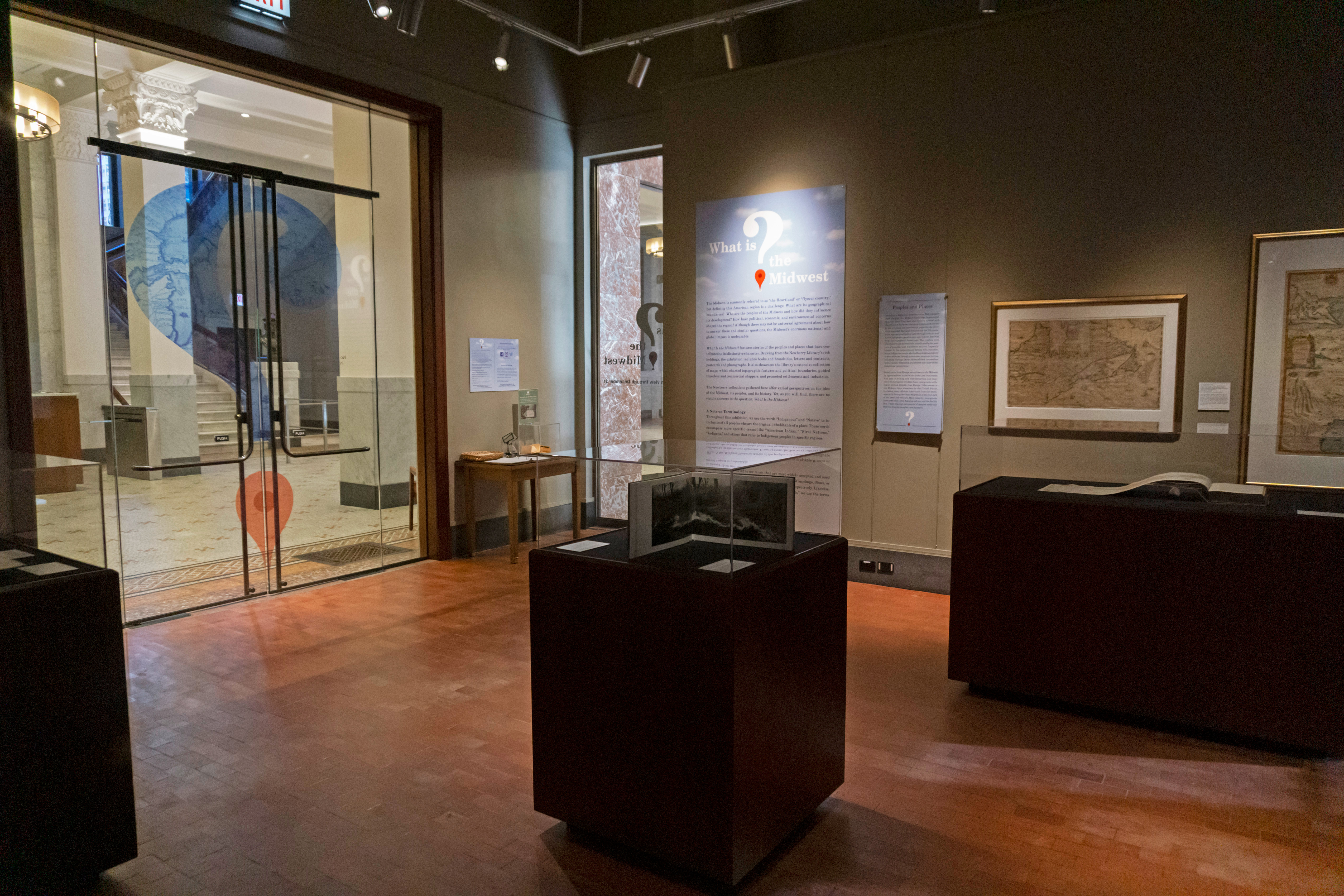 Landscape of What is the Midwest? exhibition at The Newberry Library