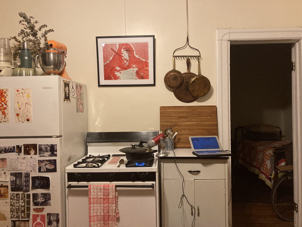 Featured image: A photo of a kitchen with various pots and pans. The stove is in the midst of cooking potato leek soup. Photo by Jessica Galli.