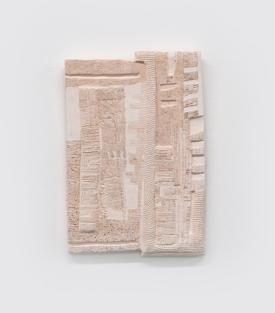 Image: Remnants of a Sandy Substance by SaraNoa Mark, 2021, carved clay. Photo by Ryan Edmund Thiel. Courtesy of Goldfinch Gallery and the artist.