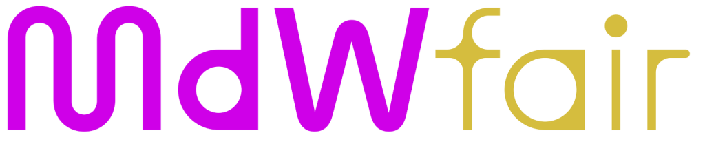 A magenta and yellowish logo reads "MdW fair."