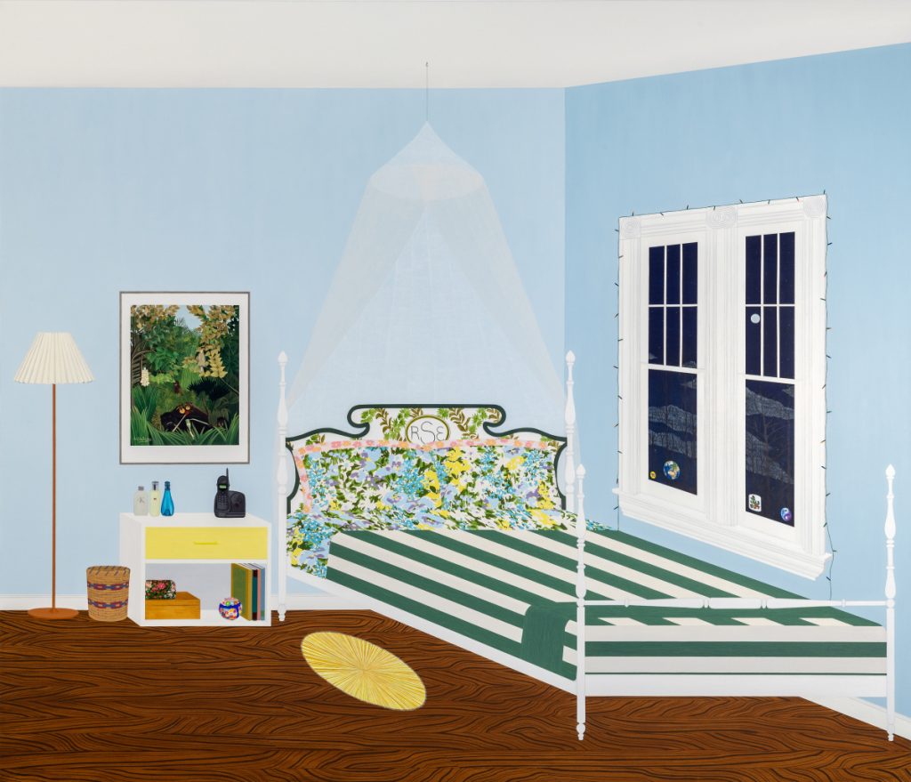 Image: Becky Suss, 8 Greenwood Place (1997-99), 2022. Oil on canvas, 72 x 84 x 1.5 inches. Photo courtesy of Beth Rudin DeWoody.
