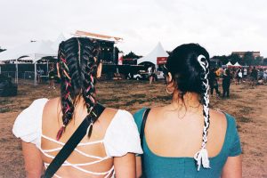 Image: Estefani and Emily captured on Miche Festival Grounds, 2023. Photo by Luz Magdaleno Flores