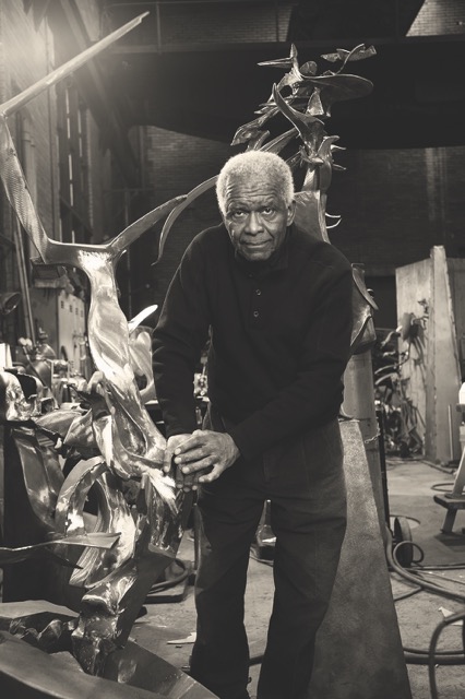 Image: 
Hunt later in his life in his studio surrounded by sculpture © 2024 The Richard Hunt Trust/Artists Rights Society (ARS), New York. 
Photo credit: Cal Kowal 