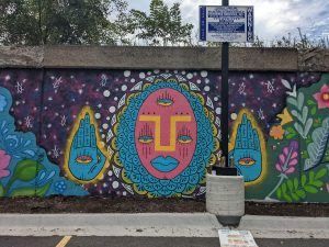 Colorful Albany Park mural by Natalia Virafuentes. Image courtesy of the artist.