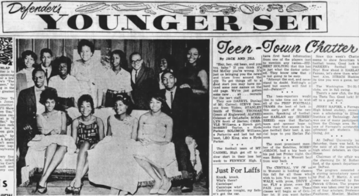 Image: Clipping from The Defender which shows Olu's op-ed piece, "Samuel Aiken's Note of Hate Gets Retort". Image retrieved from Newspapers.com.