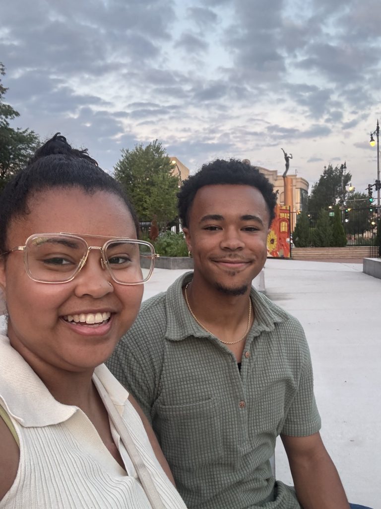 Image: A selfie of the writer and her brother. Image courtesy of Chenoa Baker.
