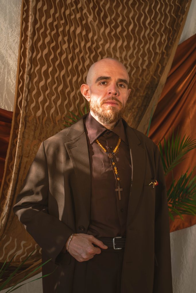 Portrait of José Olivarez by Mercedes Zapata.