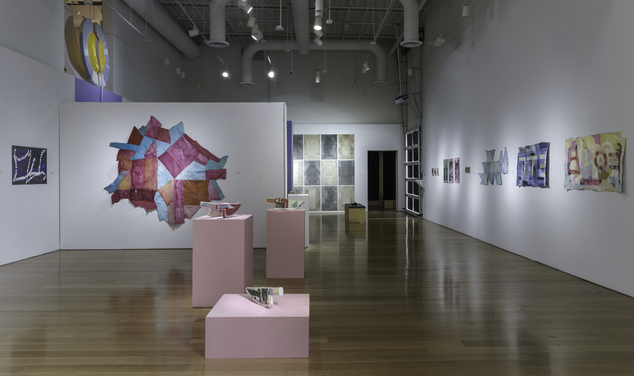 Installation image of Shifting Tongues at Charlotte Street Foundation. Photo by E.G. Schempf.