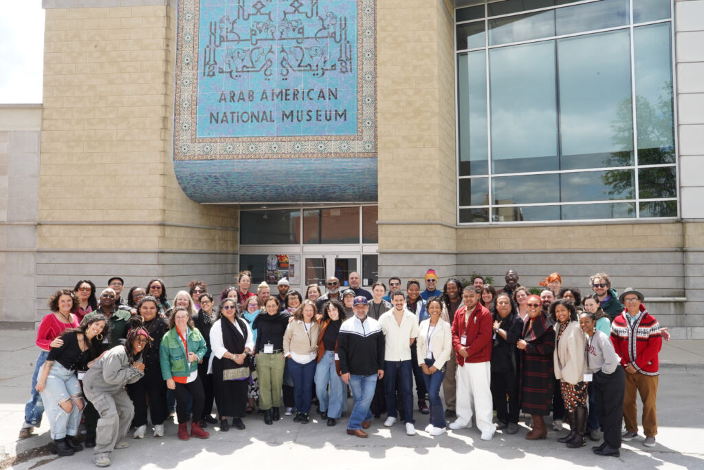 Attendees of NPN's Partner Meeting hosted in Dearborn, MI gather outside the Arab American National Museum for a group photo. 