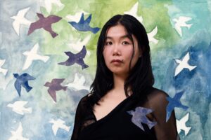 Image: Mixed media image made by Dio Cramer. Jiaming You portrait by Steven Piper.
