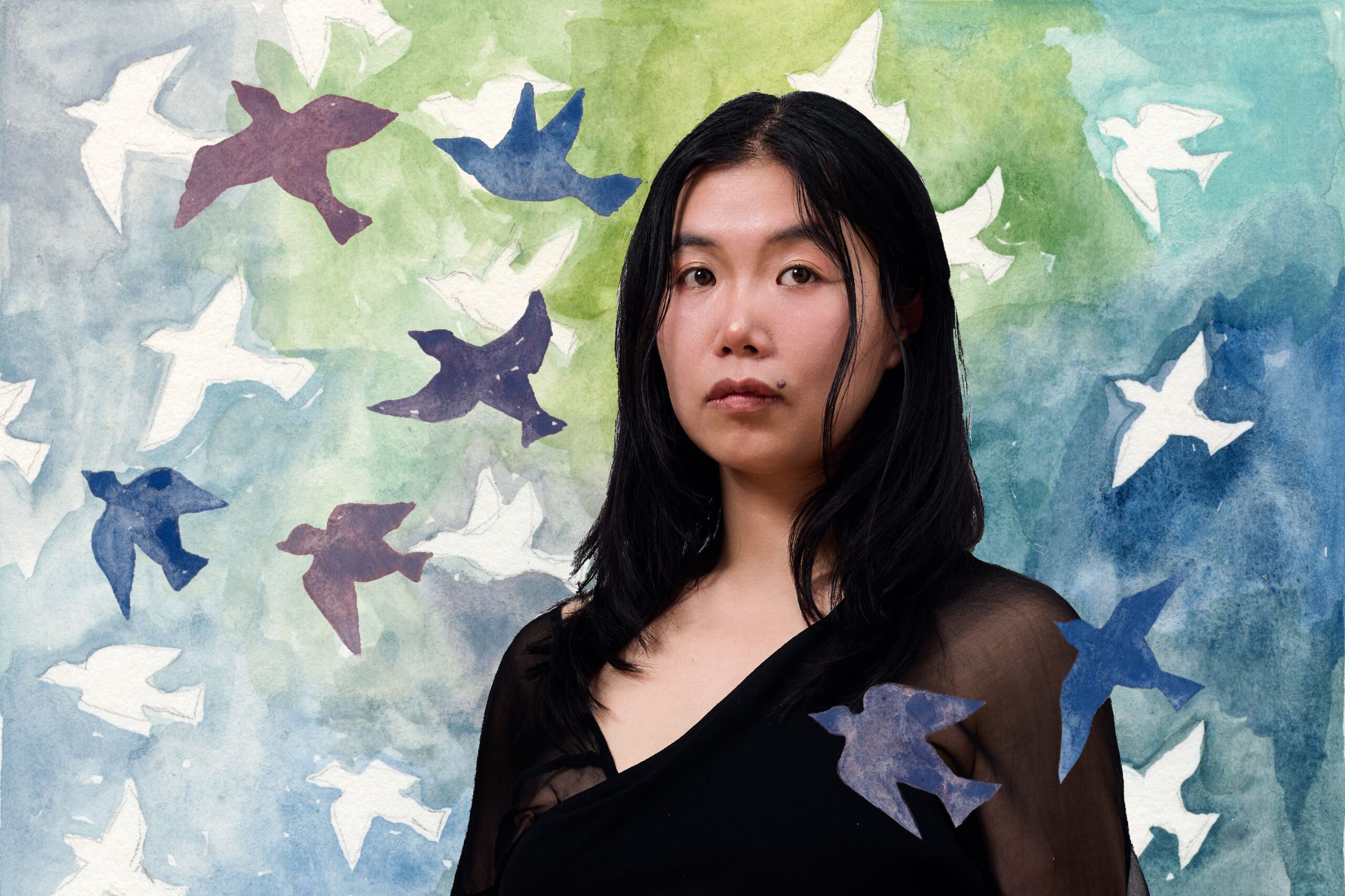 Image: Mixed media image made by Dio Cramer. Jiaming You portrait by Steven Piper.